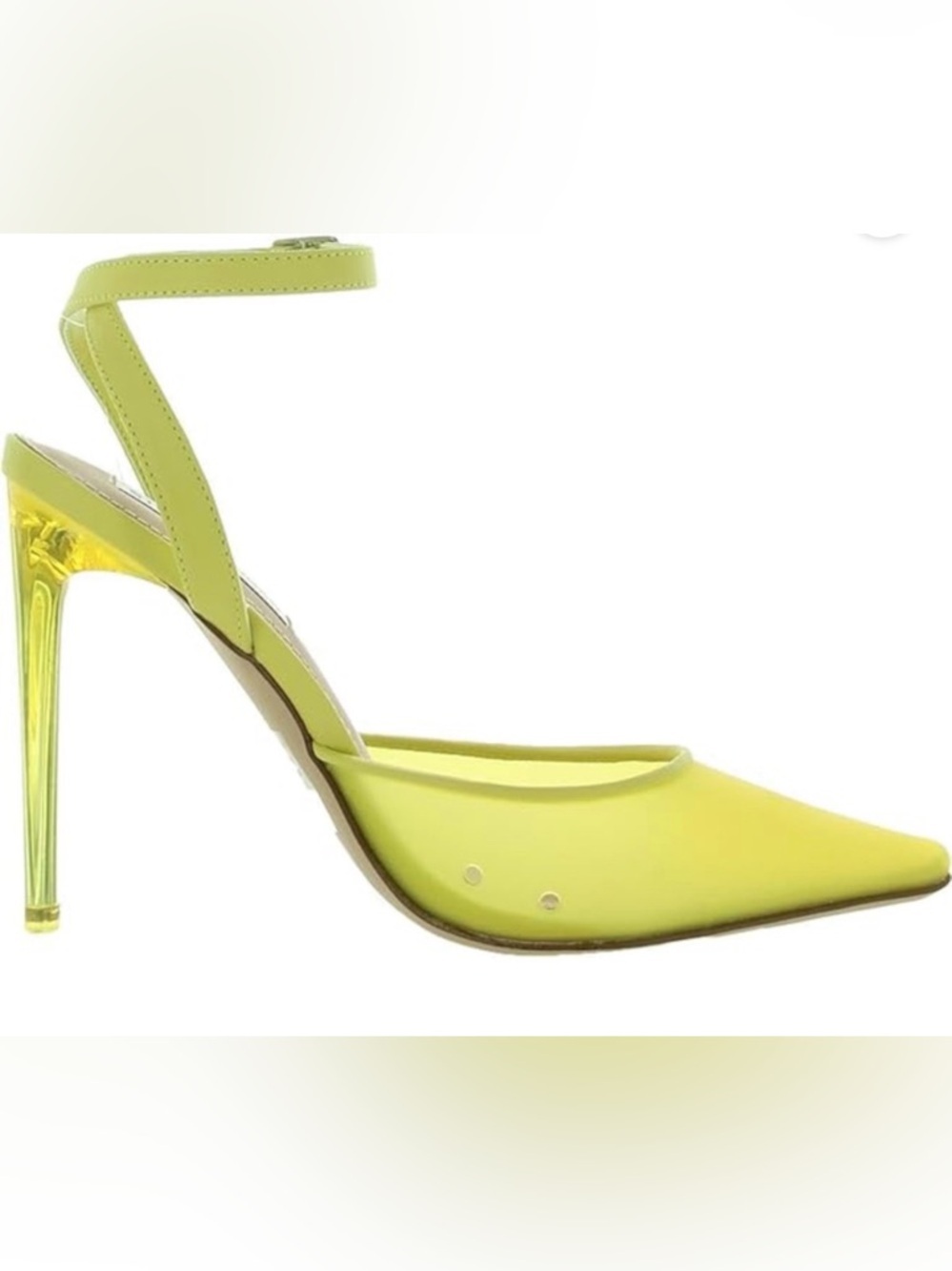 Steve Madden Neon Lime Pointed-Toe Ankle-Strap Pump